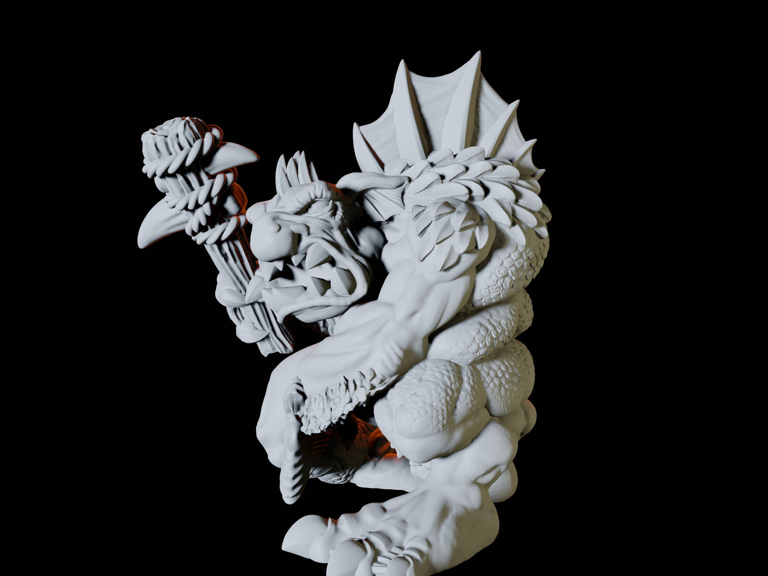 Axe Troll Type A Miniature for Dungeons and Dragons, Pathfinder or other TTRPGs