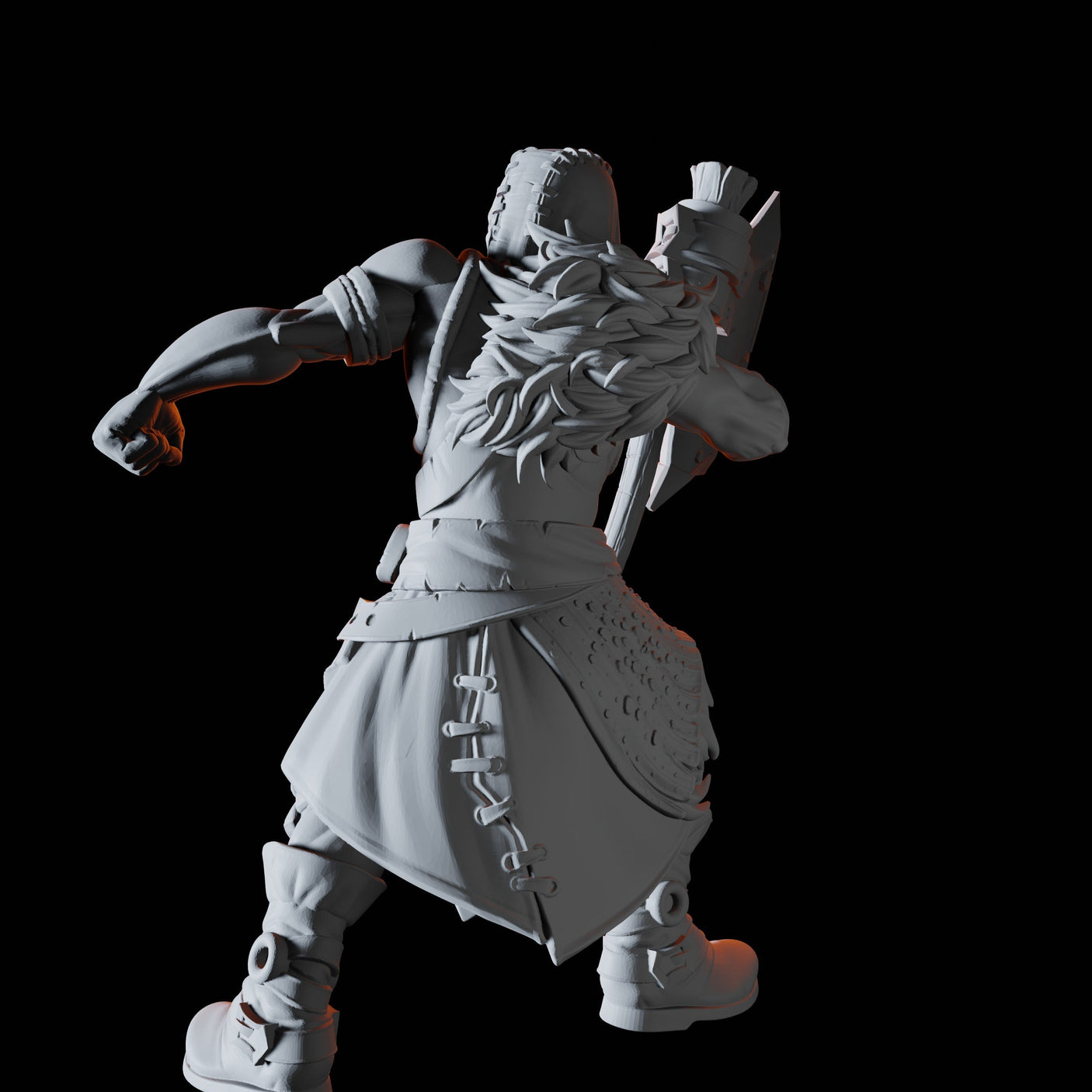 Axe Wielding Bandit Miniature for Dungeons and Dragons, Pathfinder or other TTRPGs