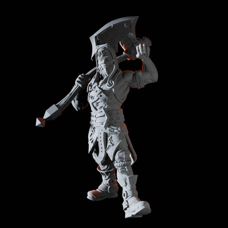 Axe Wielding Bandit Miniature for Dungeons and Dragons, Pathfinder or other TTRPGs