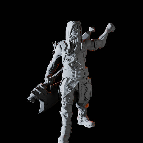 Axe Wielding Bandit Miniature for Dungeons and Dragons, Pathfinder or other TTRPGs