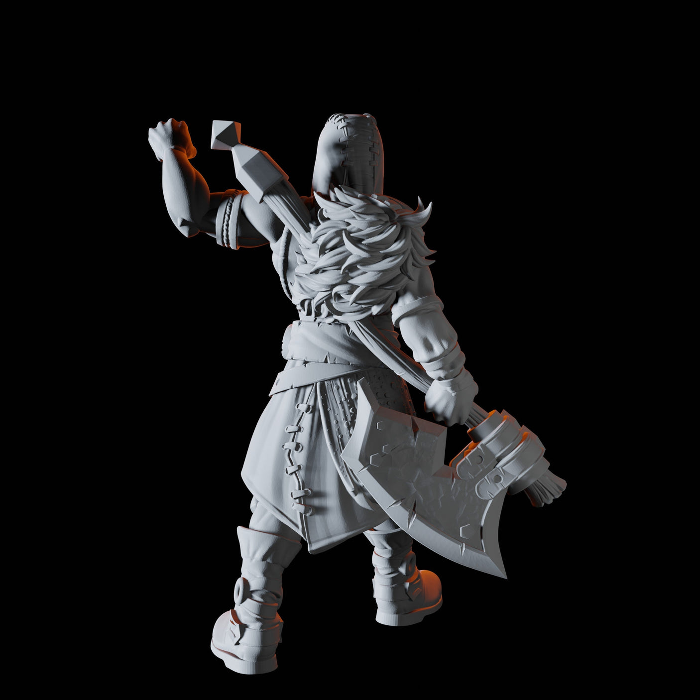 Axe Wielding Bandit Miniature for Dungeons and Dragons, Pathfinder or other TTRPGs