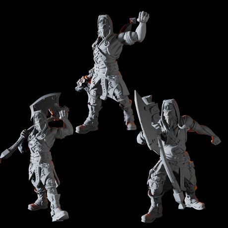 Axe Wielding Bandit Miniature for Dungeons and Dragons, Pathfinder or other TTRPGs