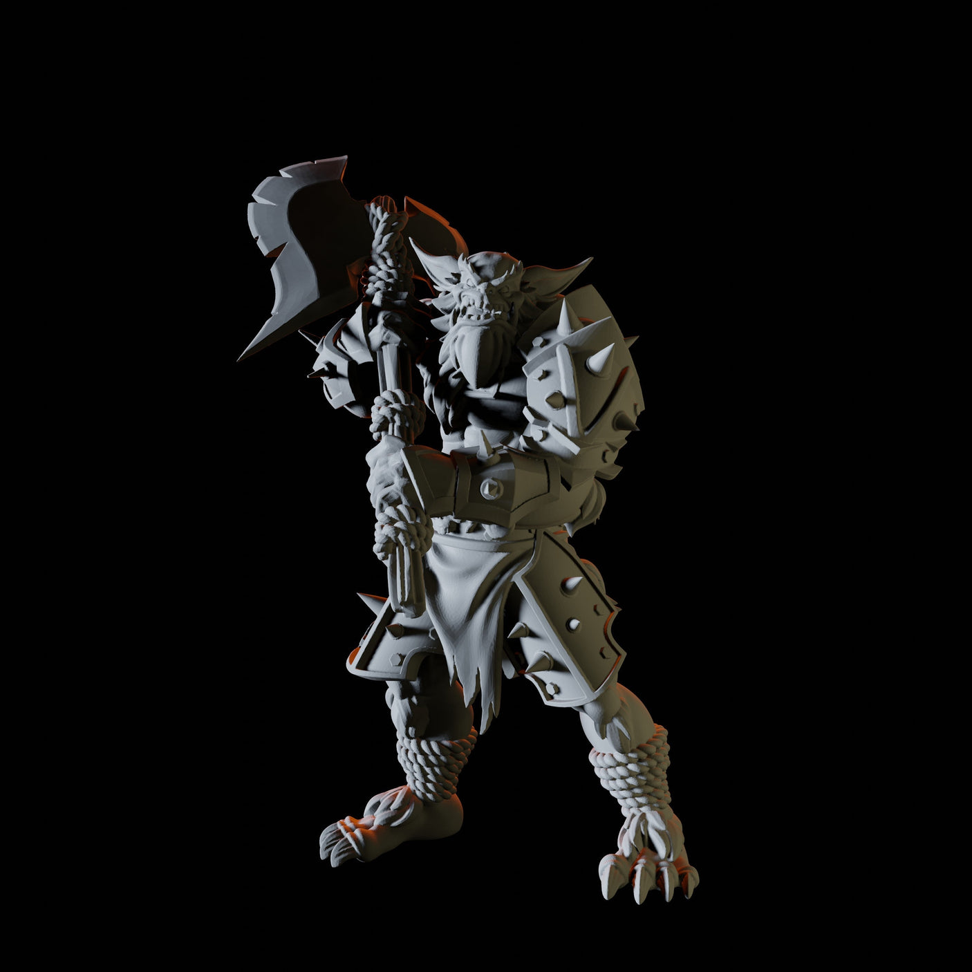 Axe Wielding Bugbear Miniature for Dungeons and Dragons, Pathfinder or other TTRPGs