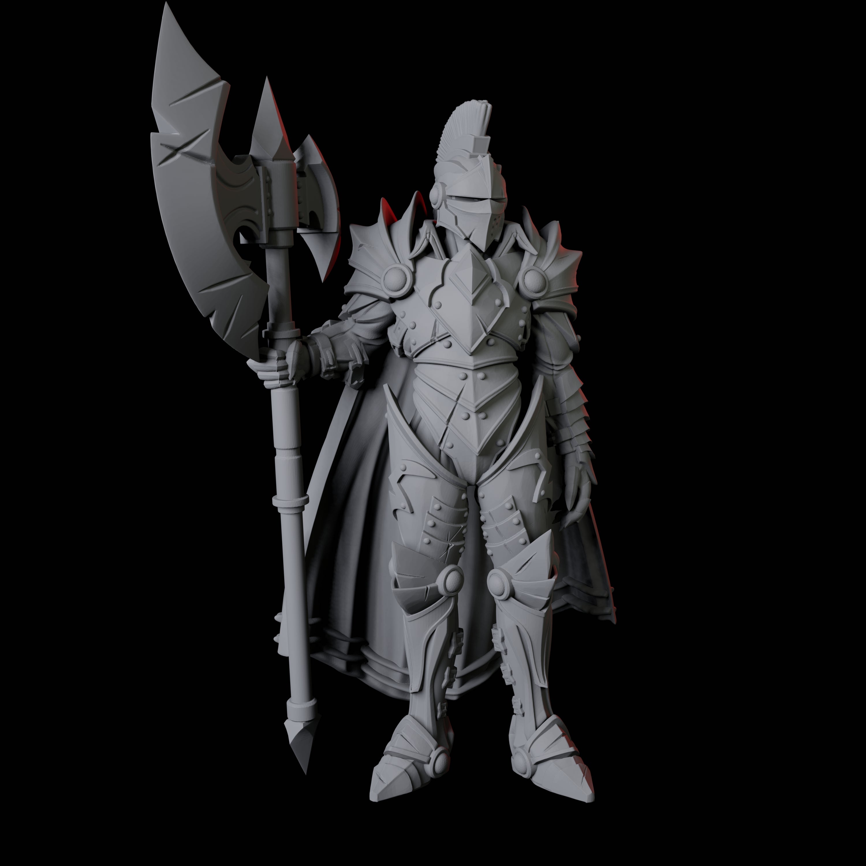 Axe-Wielding Knight A Miniature for Dungeons and Dragons, Pathfinder or other TTRPGs