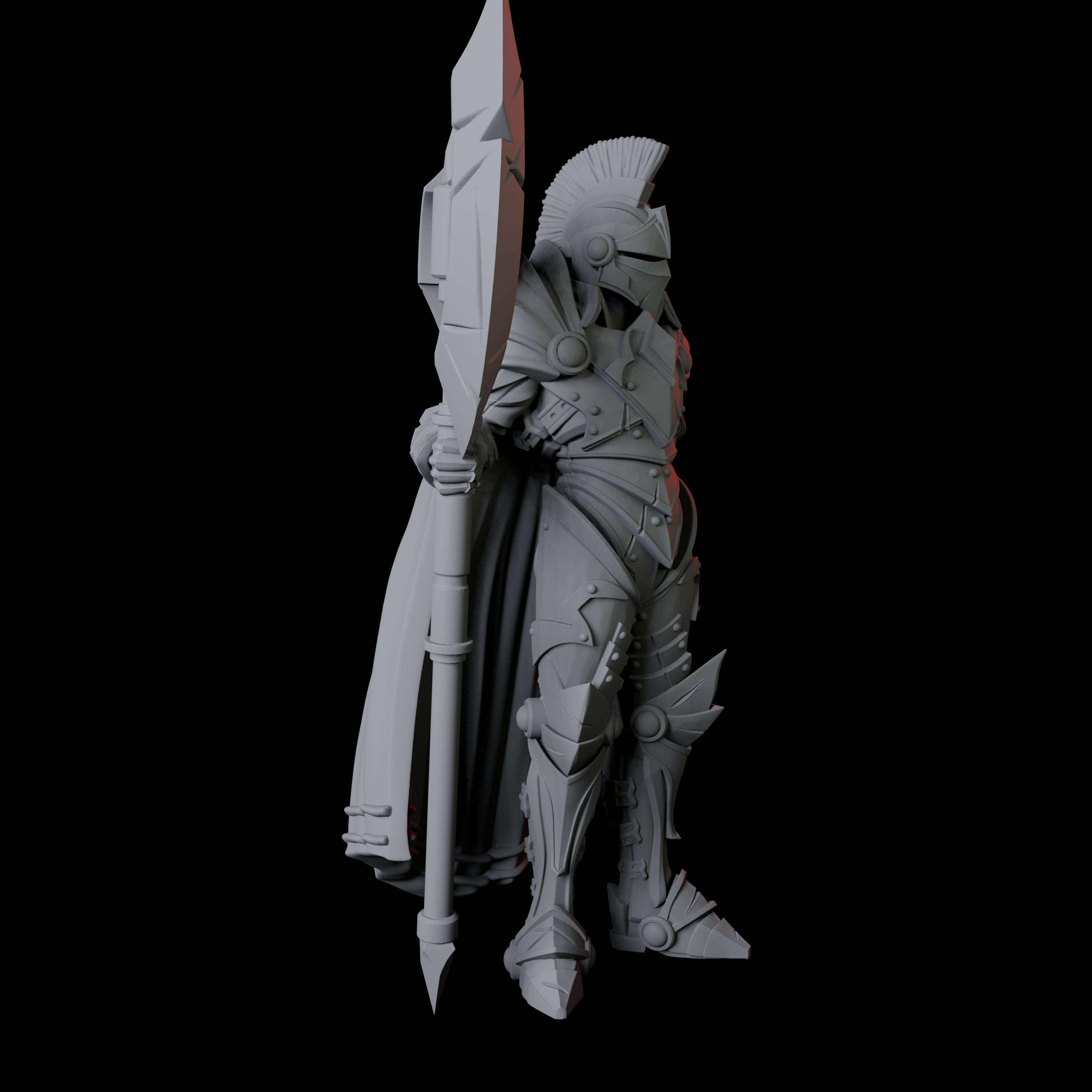 Axe-Wielding Knight A Miniature for Dungeons and Dragons, Pathfinder or other TTRPGs