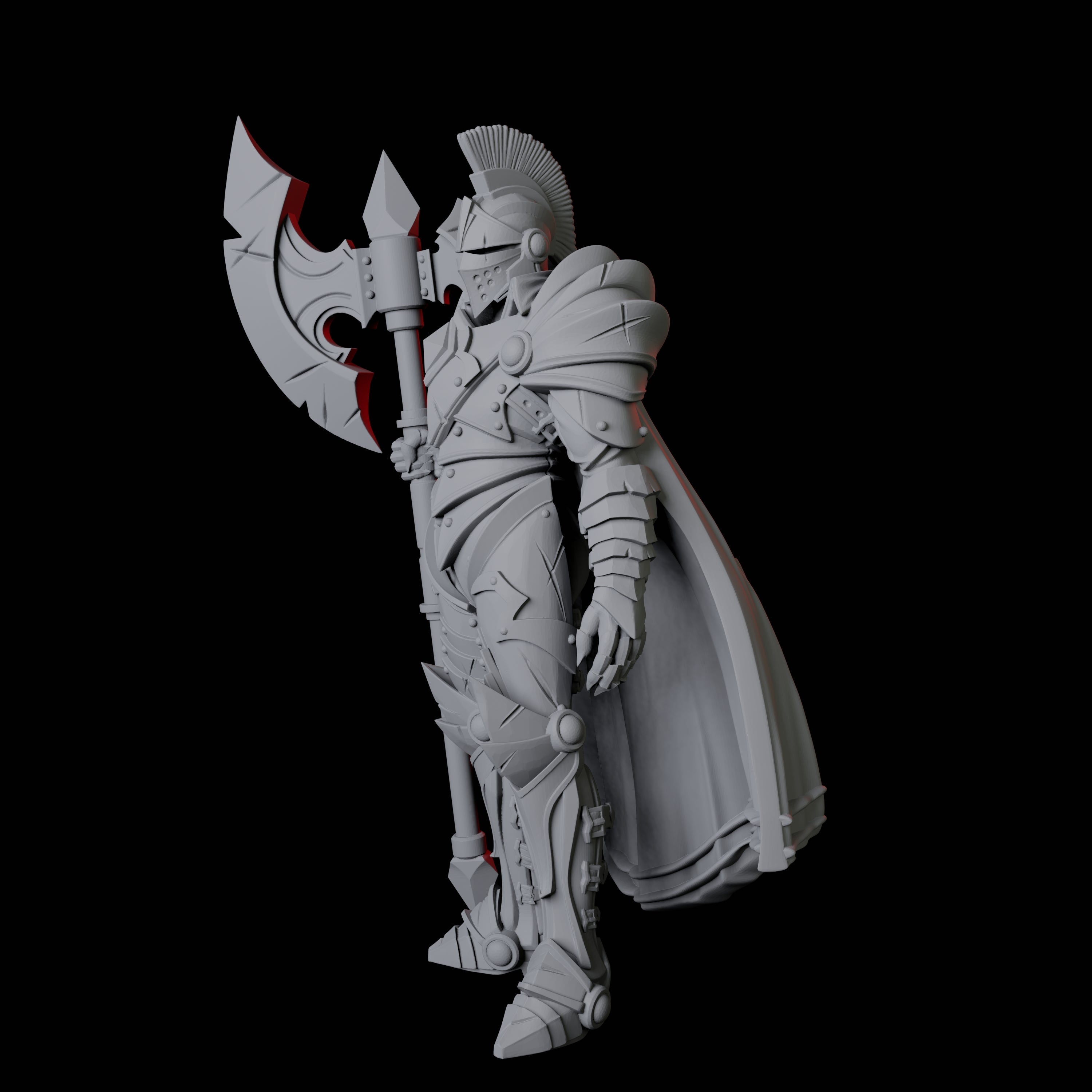 Axe-Wielding Knight A Miniature for Dungeons and Dragons, Pathfinder or other TTRPGs