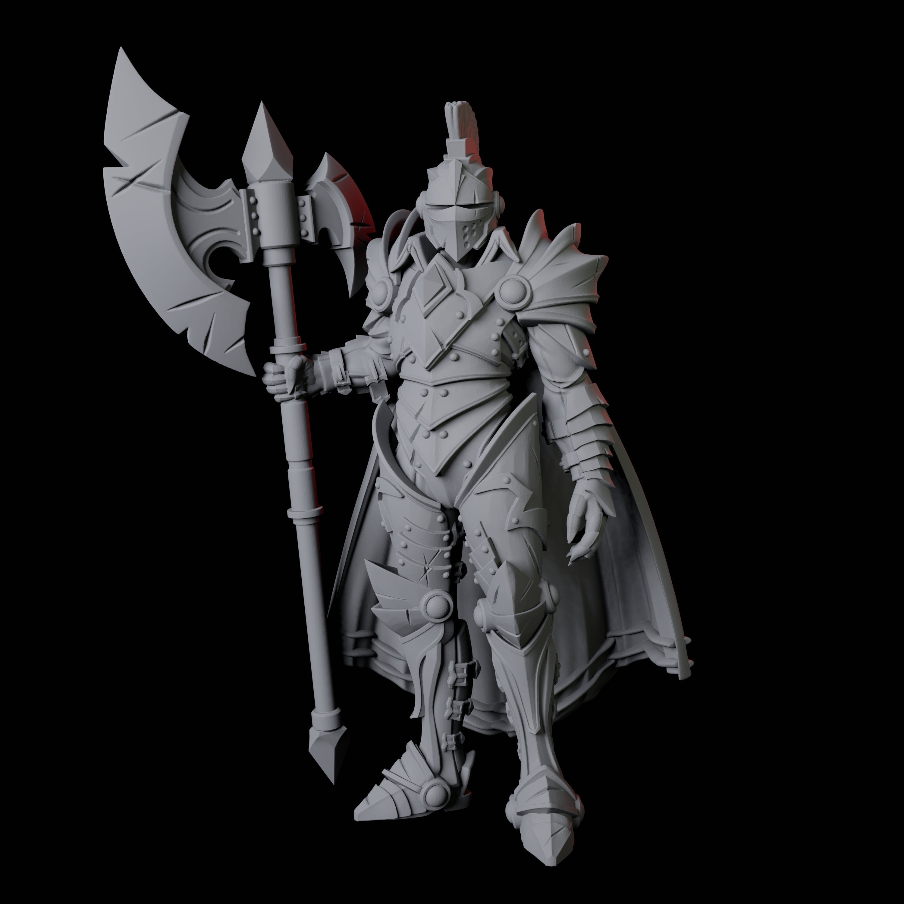 Axe-Wielding Knight A Miniature for Dungeons and Dragons, Pathfinder or other TTRPGs