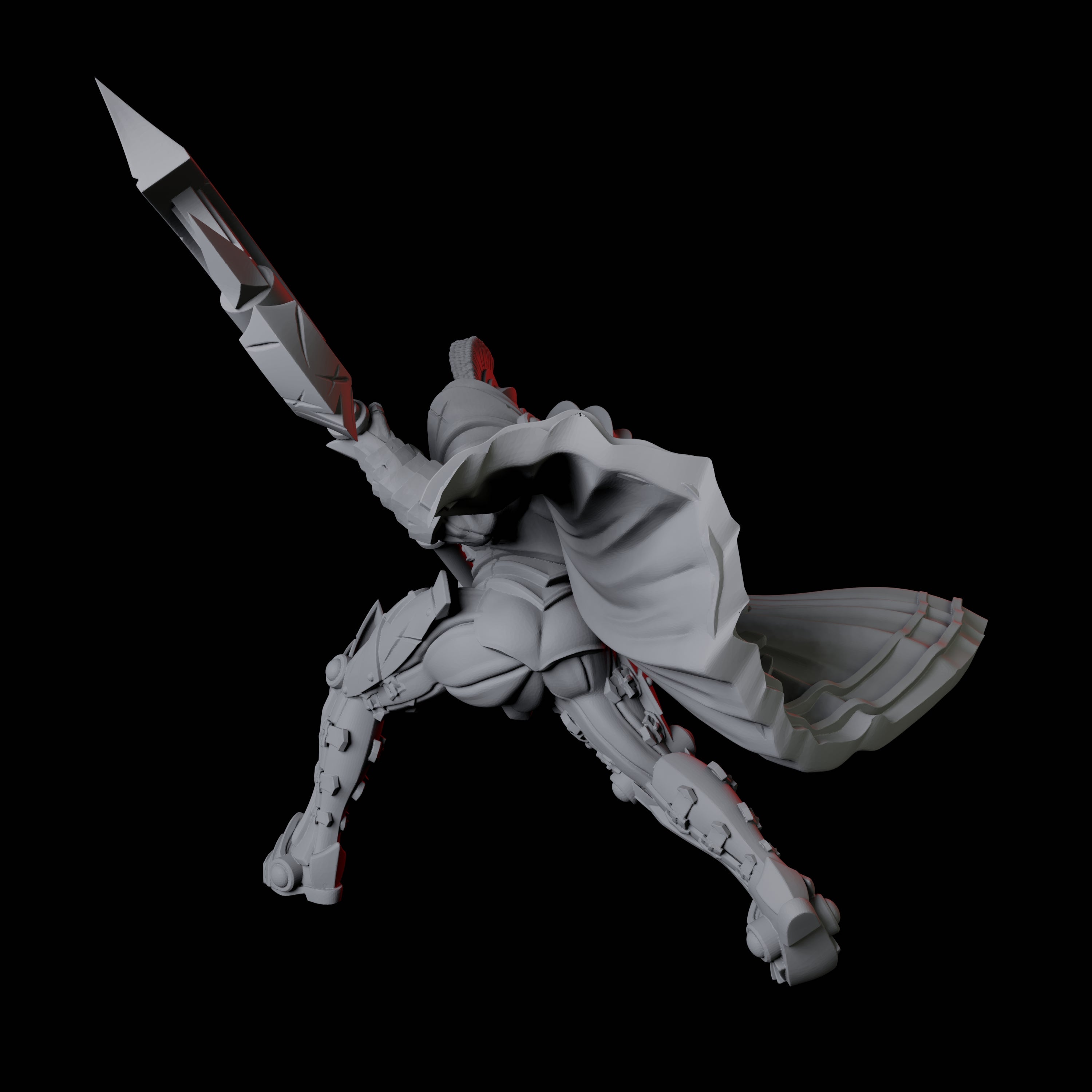 Axe-Wielding Knight B Miniature for Dungeons and Dragons, Pathfinder or other TTRPGs
