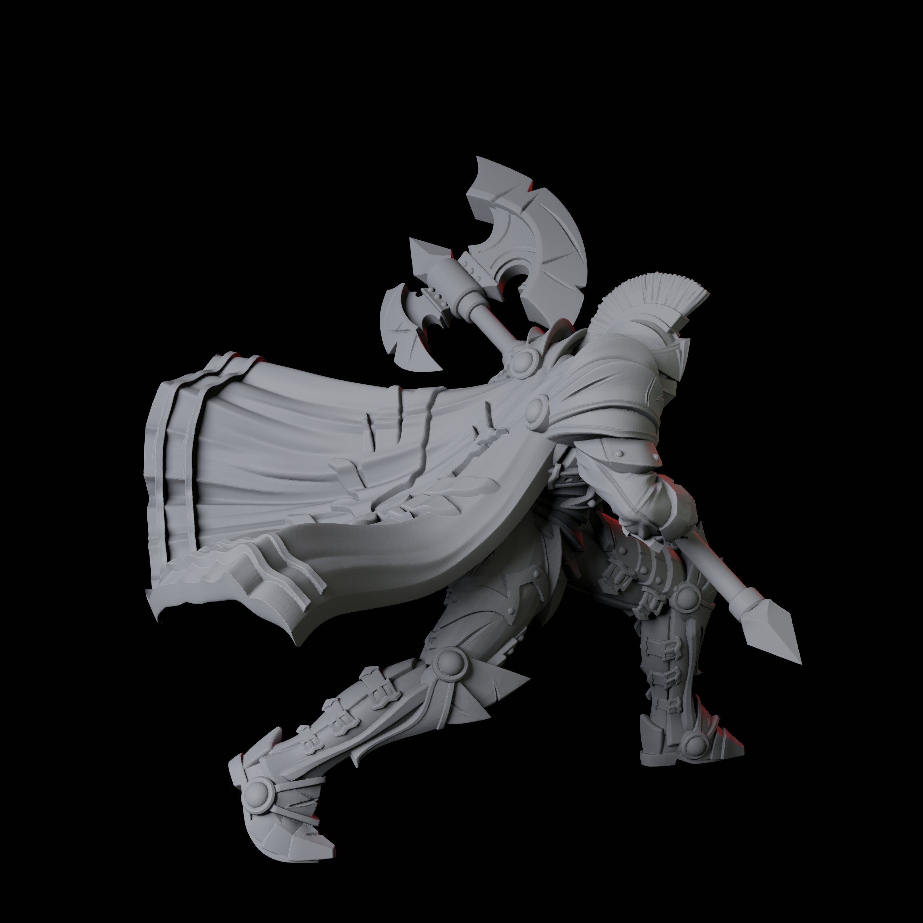 Axe-Wielding Knight B Miniature for Dungeons and Dragons, Pathfinder or other TTRPGs