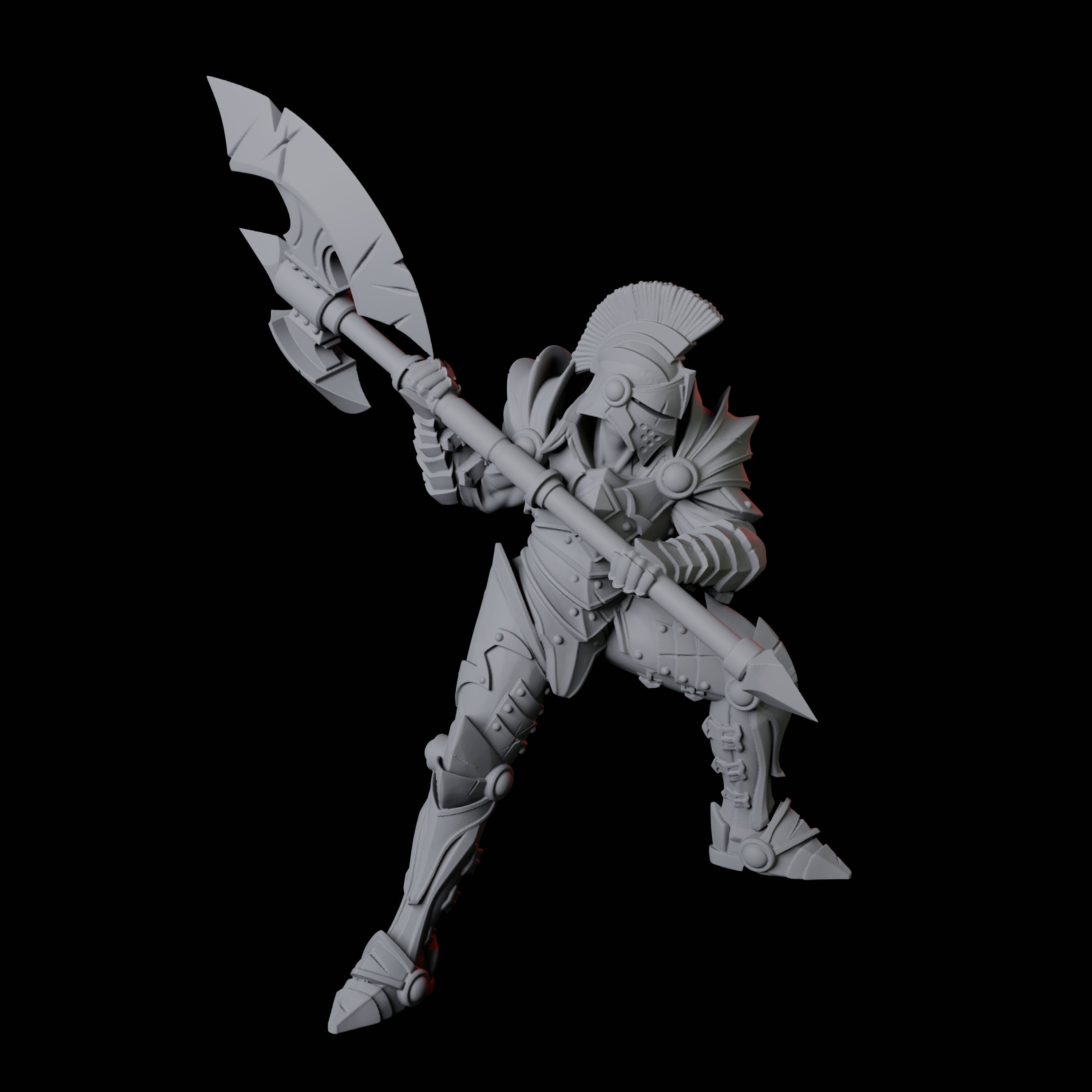 Axe-Wielding Knight C Miniature for Dungeons and Dragons, Pathfinder or other TTRPGs