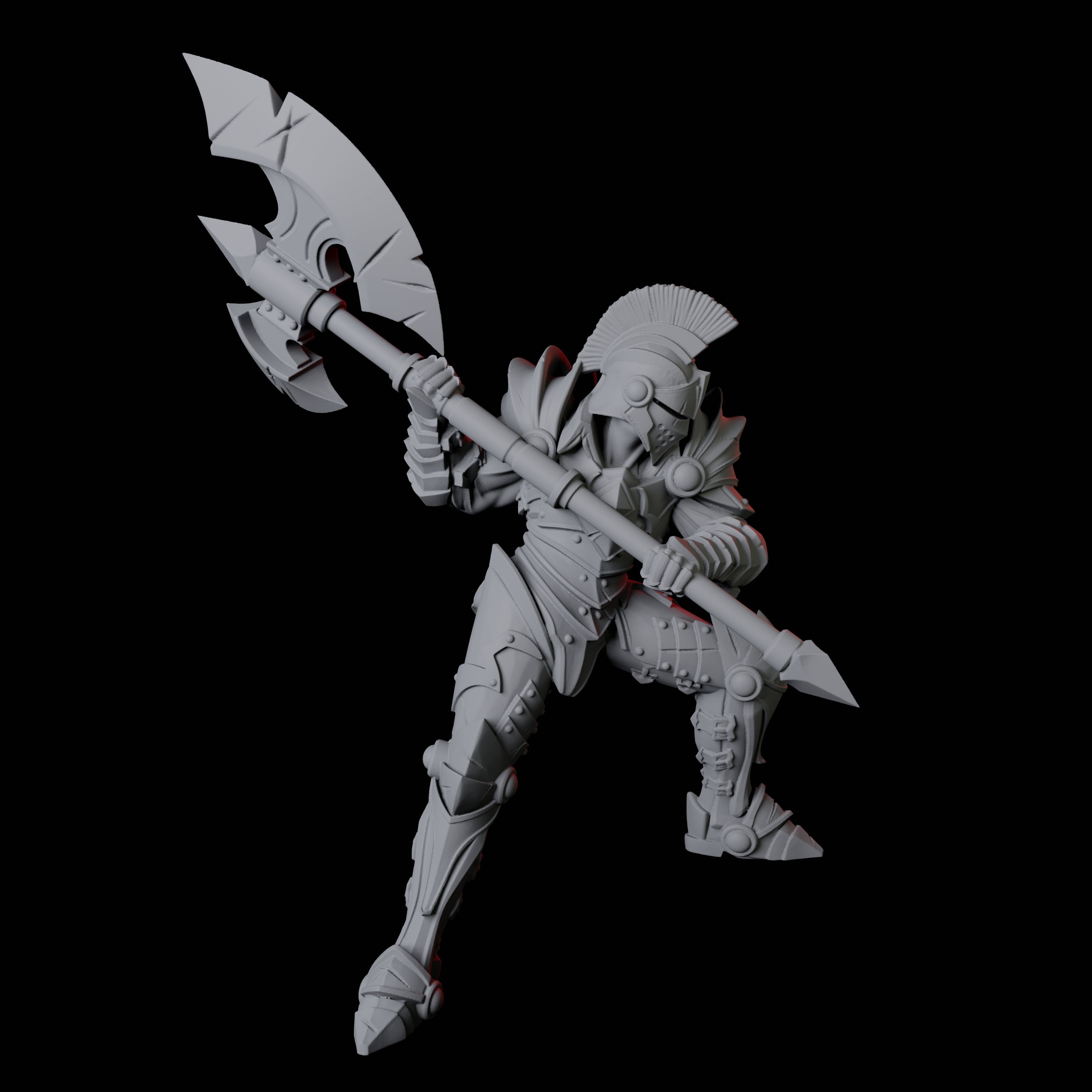 Axe-Wielding Knight C Miniature for Dungeons and Dragons, Pathfinder or other TTRPGs