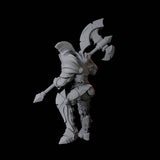 Axe-Wielding Knight C Miniature for Dungeons and Dragons, Pathfinder or other TTRPGs