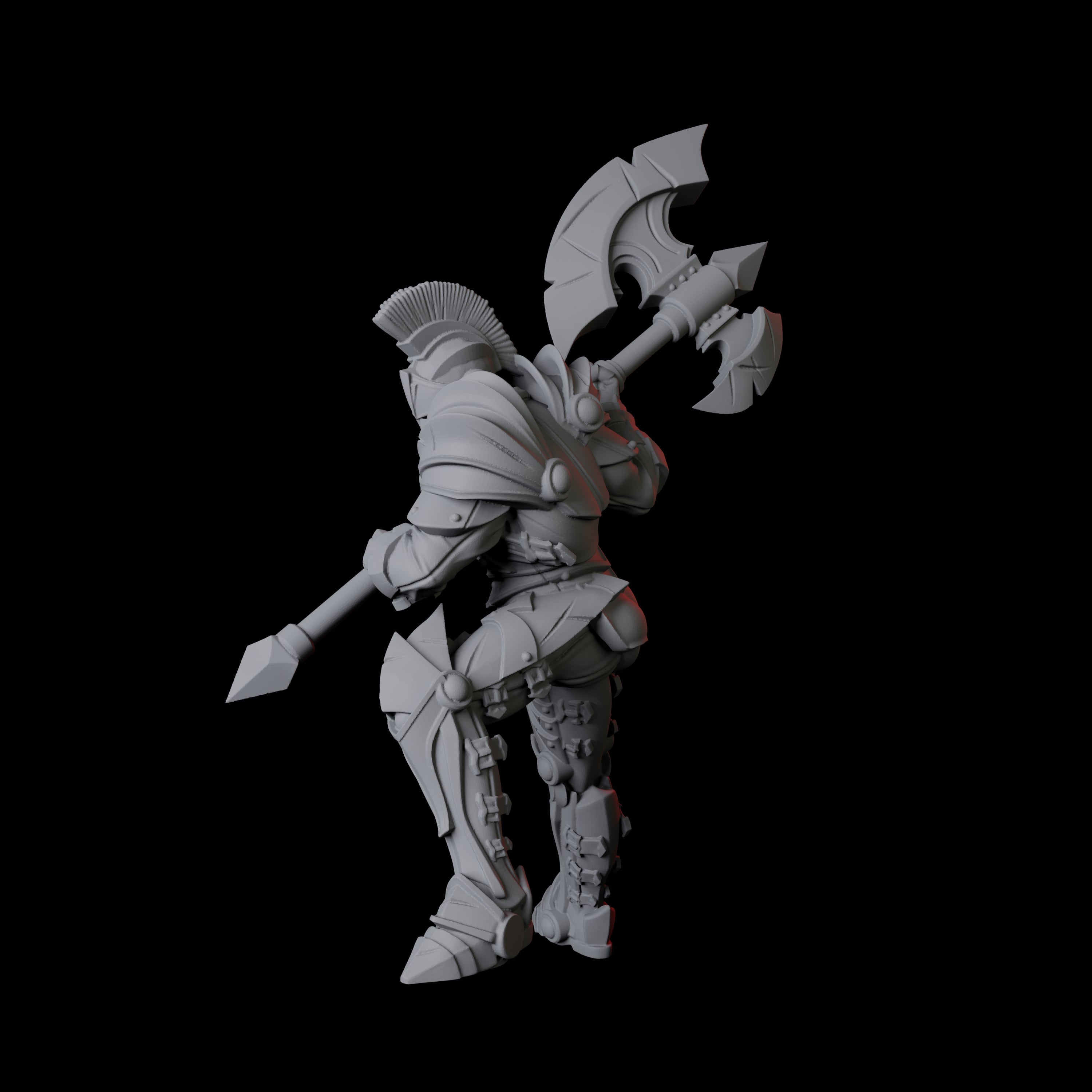 Axe-Wielding Knight C Miniature for Dungeons and Dragons, Pathfinder or other TTRPGs