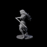 Ayama - Flowing Fighter Miniature for Dungeons and Dragons, Pathfinder or other TTRPGs