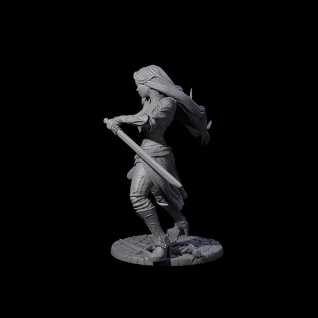 Ayama - Flowing Fighter Miniature for Dungeons and Dragons, Pathfinder or other TTRPGs