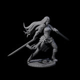 Ayama - Flowing Fighter Miniature for Dungeons and Dragons, Pathfinder or other TTRPGs
