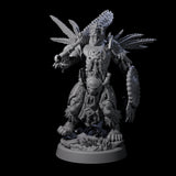 Aztec Inspired Great Leonin Warrior Miniature for Dungeons and Dragons, Pathfinder or other TTRPGs