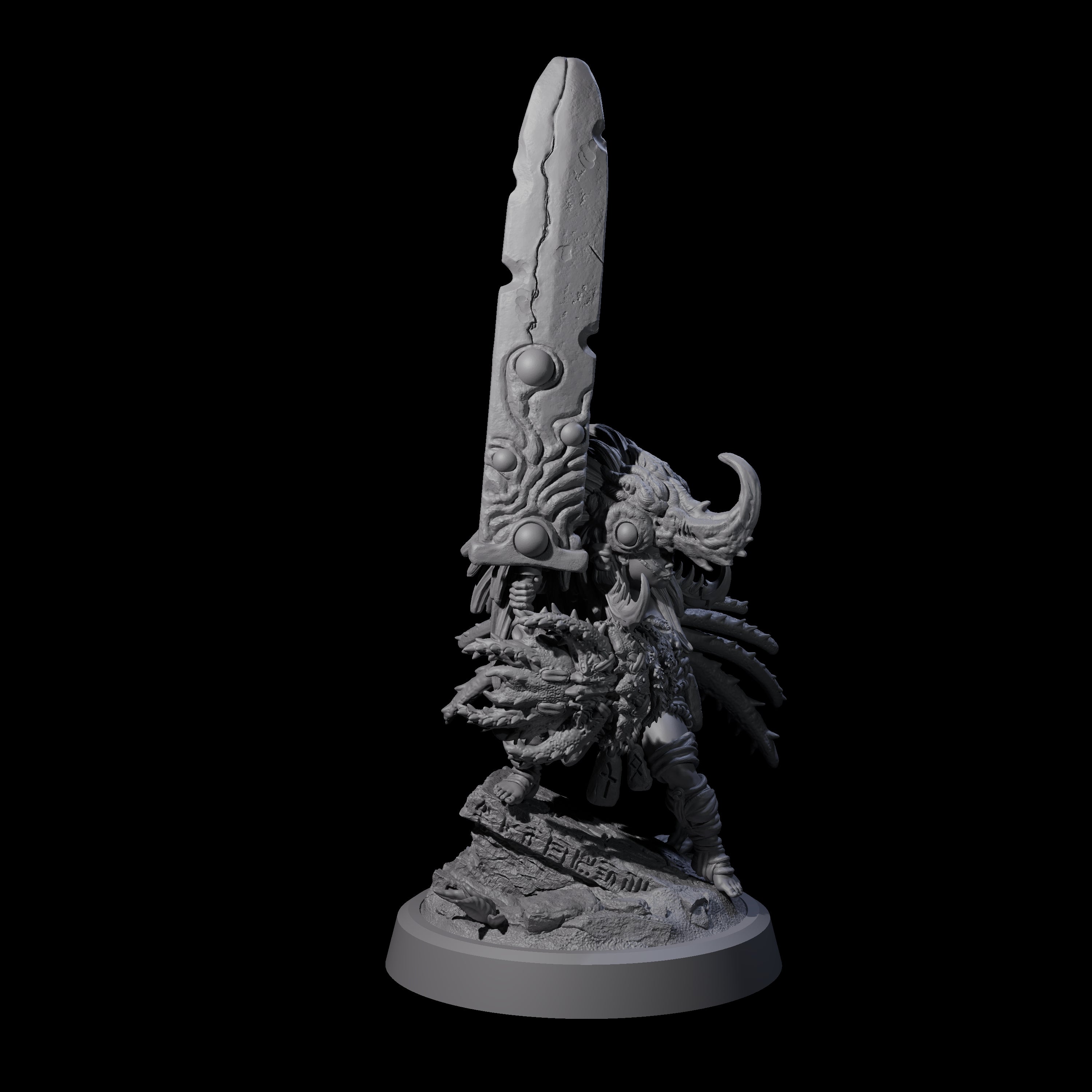 Aztec Inspired Halfing Fighter Miniature for Dungeons and Dragons, Pathfinder or other TTRPGs