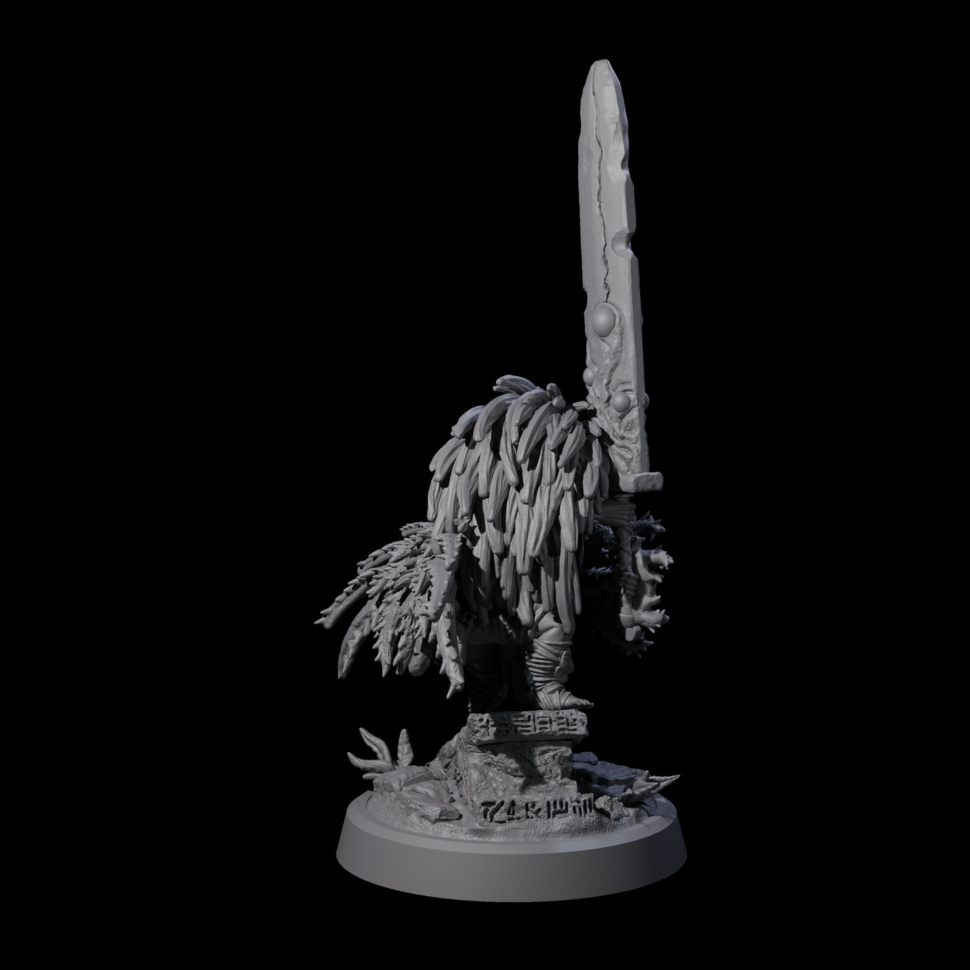 Aztec Inspired Halfing Fighter Miniature for Dungeons and Dragons, Pathfinder or other TTRPGs