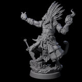 Aztec Inspired Leonin High Priest Miniature for Dungeons and Dragons, Pathfinder or other TTRPGs