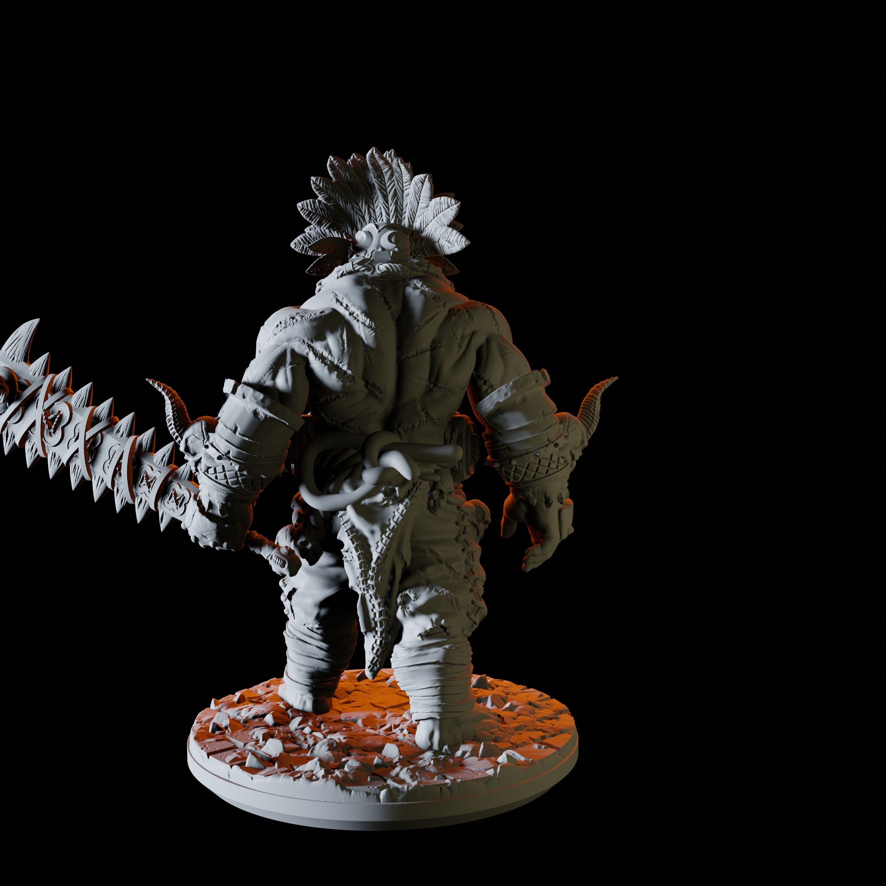 Aztec Ogre Miniature for Dungeons and Dragons - Myth Forged