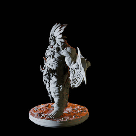 Aztec Ogre Miniature for Dungeons and Dragons, Pathfinder or other TTRPGs