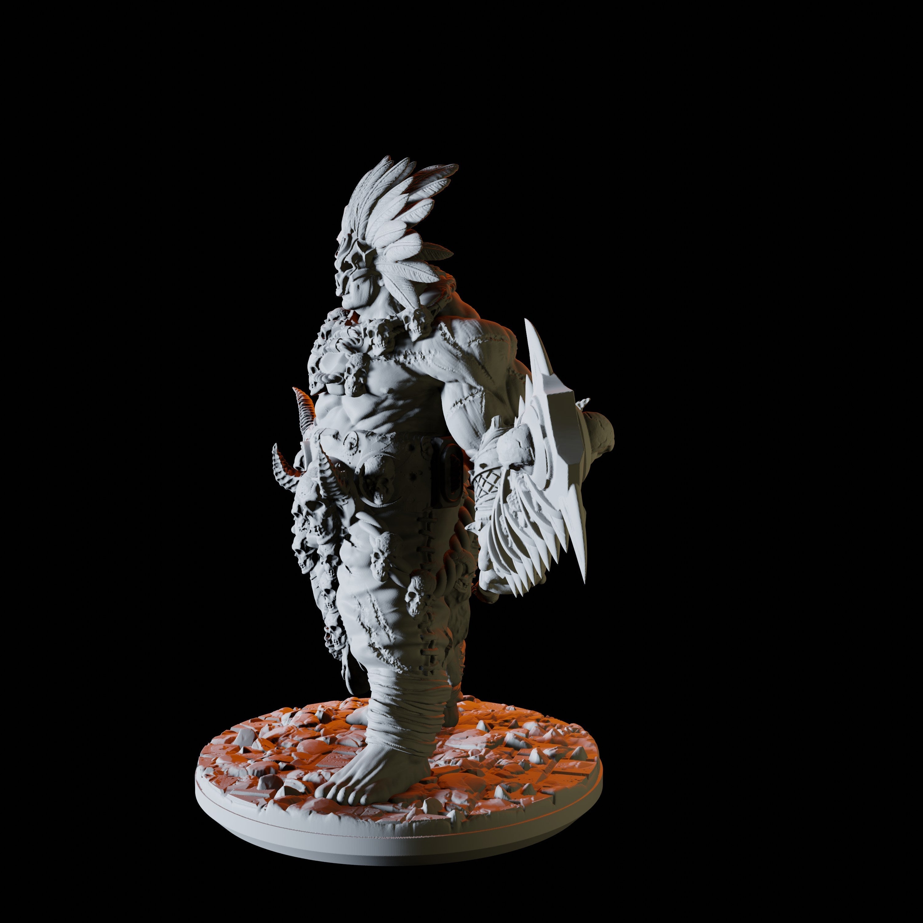 Aztec Ogre Miniature for Dungeons and Dragons - Myth Forged