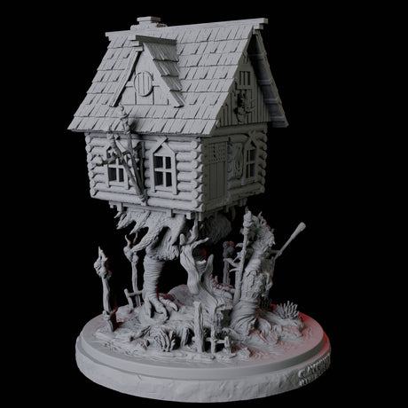 Baba Lysaga and the Creeping Hut Miniature for Dungeons and Dragons, Pathfinder or other TTRPGs