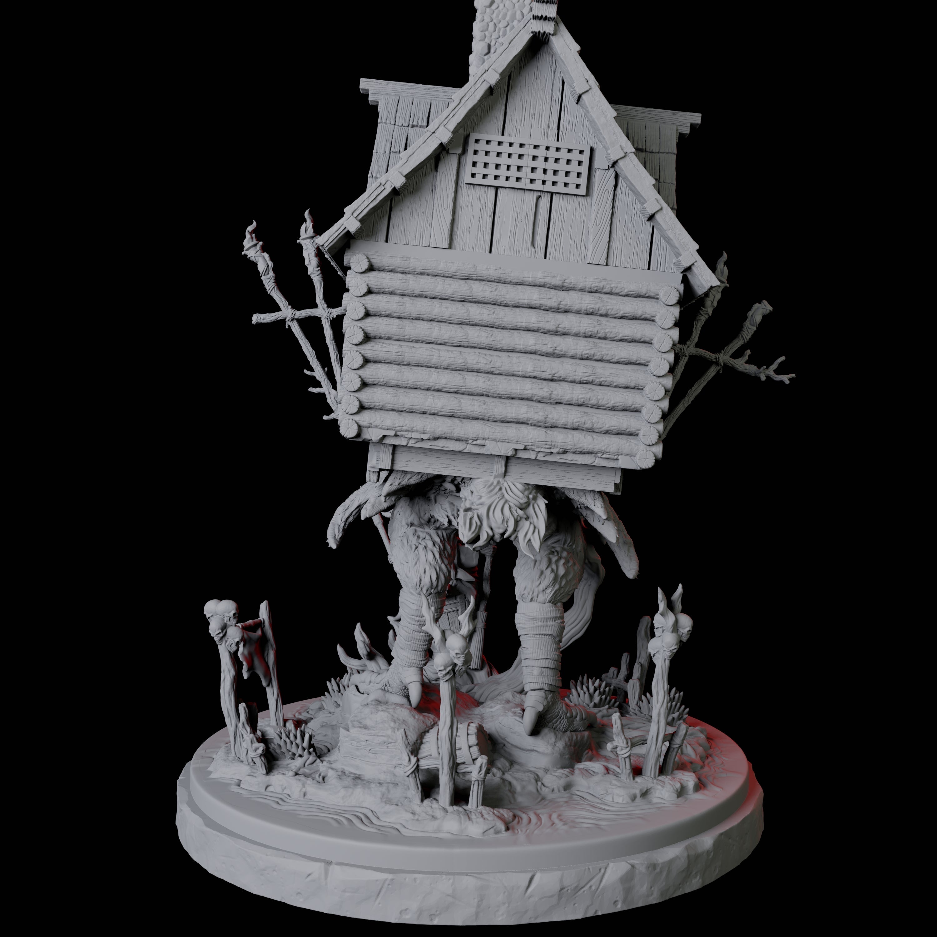 Baba Lysaga and the Creeping Hut Miniature for Dungeons and Dragons, Pathfinder or other TTRPGs