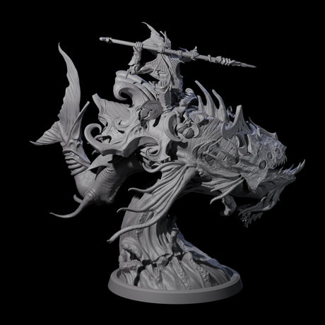 Balancing Myrmidon on Lanternfish A Miniature for Dungeons and Dragons, Pathfinder or other TTRPGs