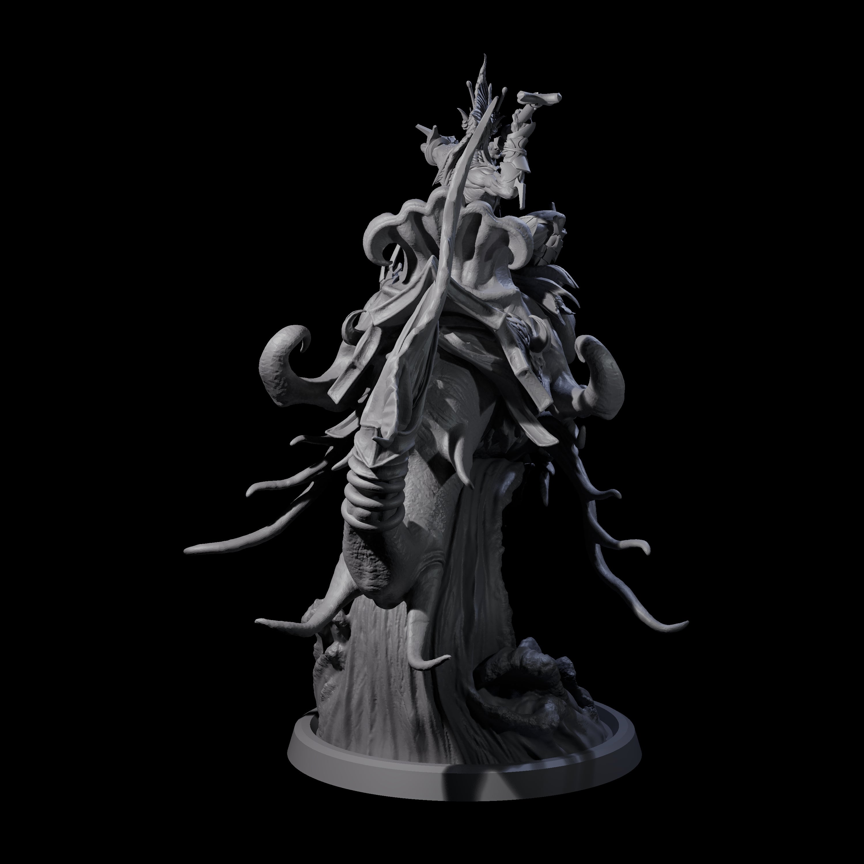 Balancing Myrmidon on Lanternfish A Miniature for Dungeons and Dragons, Pathfinder or other TTRPGs