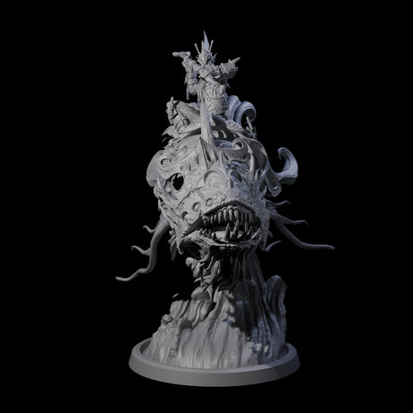 Balancing Myrmidon on Lanternfish A Miniature for Dungeons and Dragons, Pathfinder or other TTRPGs