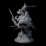 Balancing Myrmidon on Lanternfish B Miniature for Dungeons and Dragons, Pathfinder or other TTRPGs