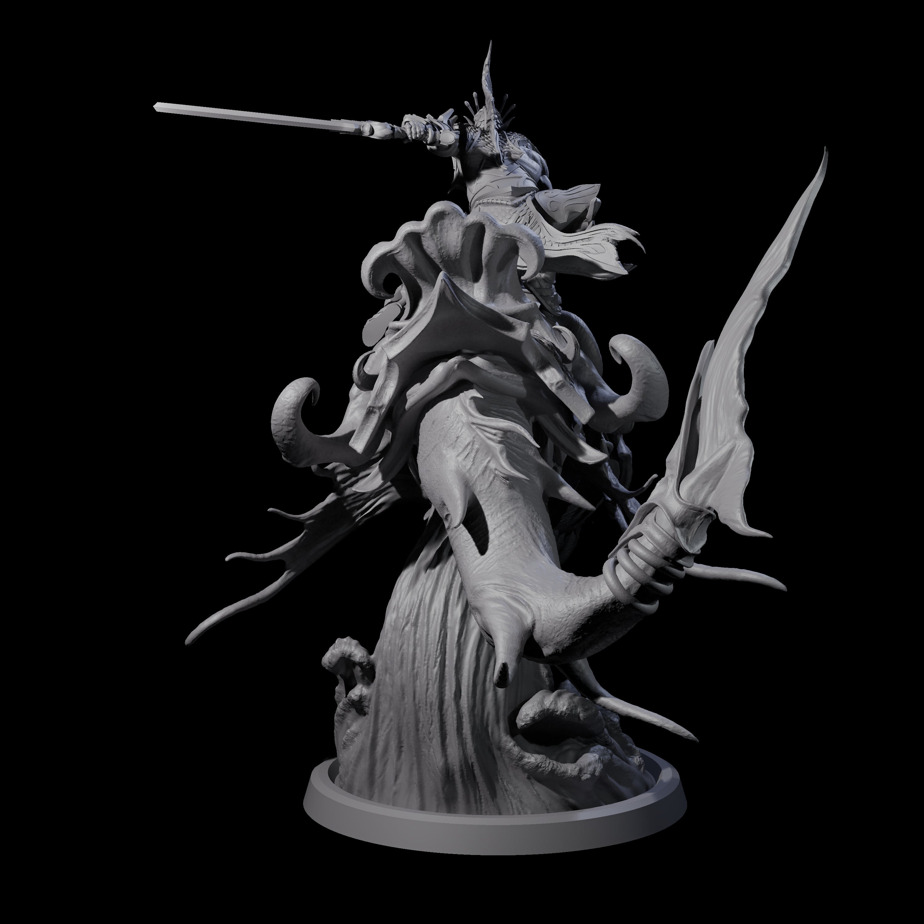 Balancing Myrmidon on Lanternfish B Miniature for Dungeons and Dragons, Pathfinder or other TTRPGs