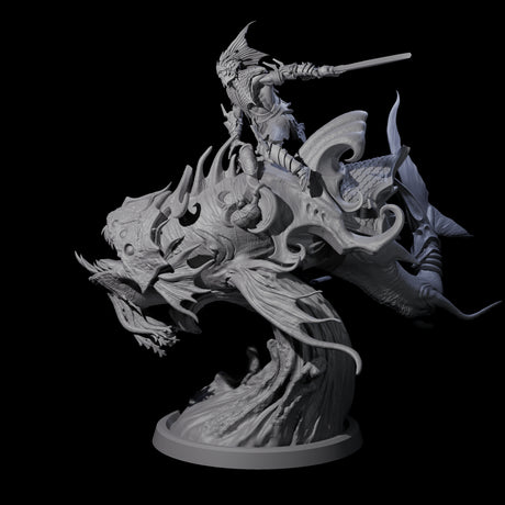 Balancing Myrmidon on Lanternfish B Miniature for Dungeons and Dragons, Pathfinder or other TTRPGs