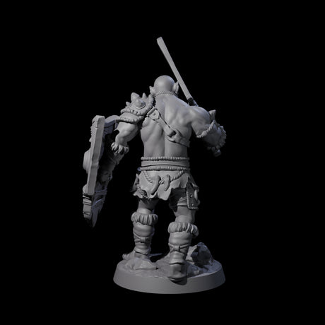 Bald Orc A Miniature for Dungeons and Dragons, Pathfinder or other TTRPGs