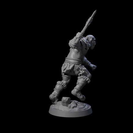 Bald Orc B Miniature for Dungeons and Dragons, Pathfinder or other TTRPGs