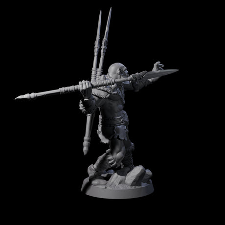Bald Orc C Miniature for Dungeons and Dragons, Pathfinder or other TTRPGs