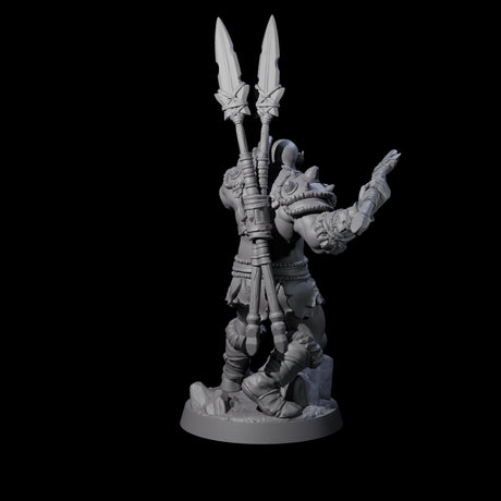 Bald Orc C Miniature for Dungeons and Dragons, Pathfinder or other TTRPGs