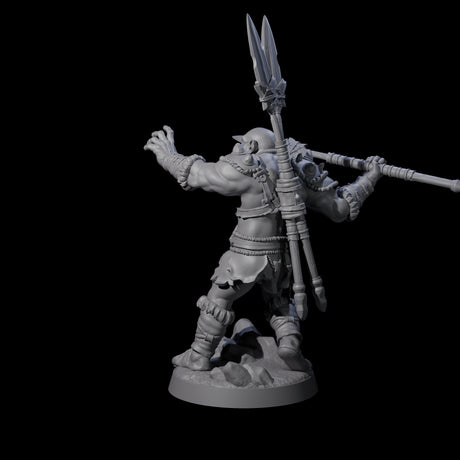 Bald Orc C Miniature for Dungeons and Dragons, Pathfinder or other TTRPGs
