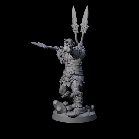 Bald Orc C Miniature for Dungeons and Dragons, Pathfinder or other TTRPGs