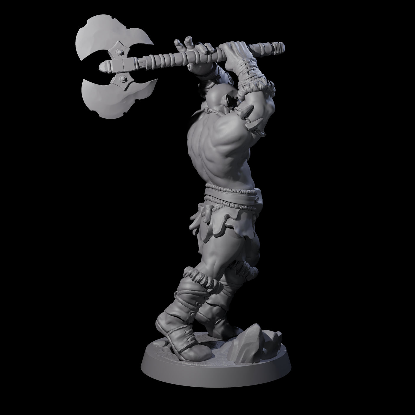 Bald Orc E Miniature for Dungeons and Dragons, Pathfinder or other TTRPGs