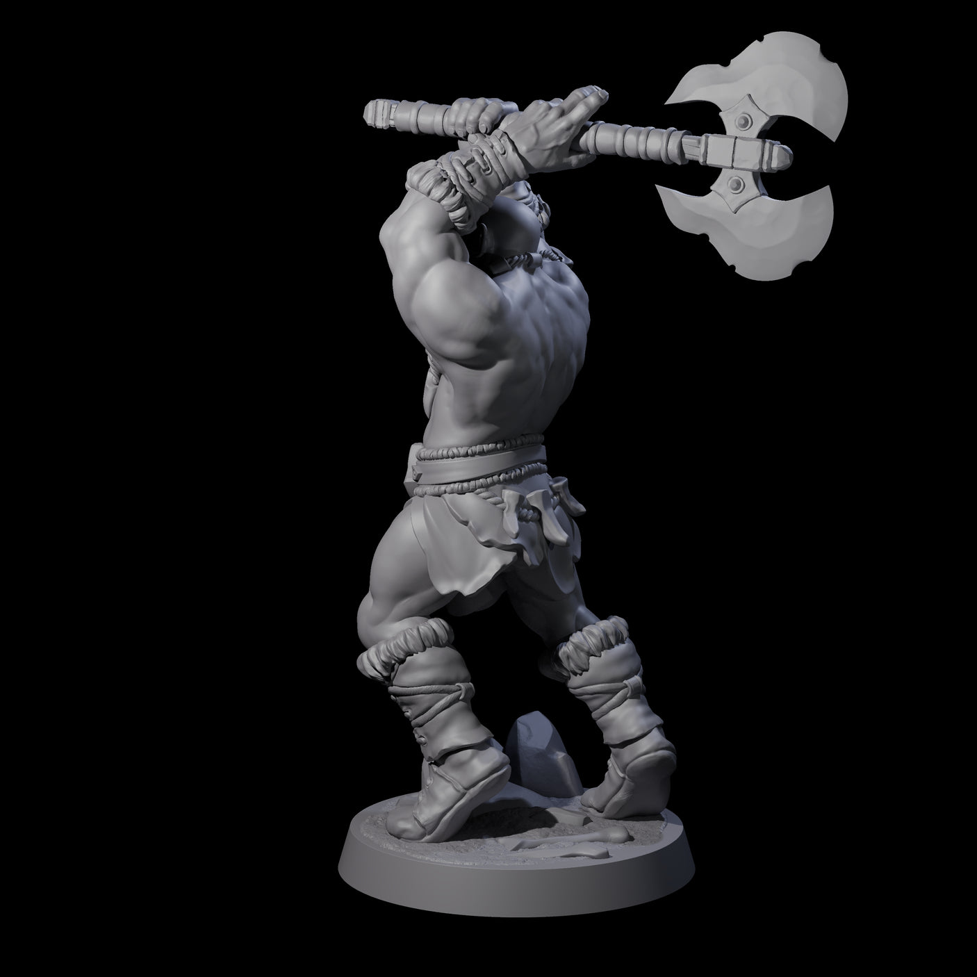 Bald Orc E Miniature for Dungeons and Dragons, Pathfinder or other TTRPGs