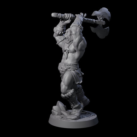 Bald Orc E Miniature for Dungeons and Dragons, Pathfinder or other TTRPGs