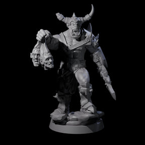 Bald Orc F Miniature for Dungeons and Dragons, Pathfinder or other TTRPGs