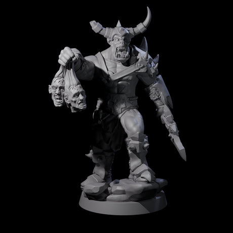 Bald Orc F Miniature for Dungeons and Dragons, Pathfinder or other TTRPGs