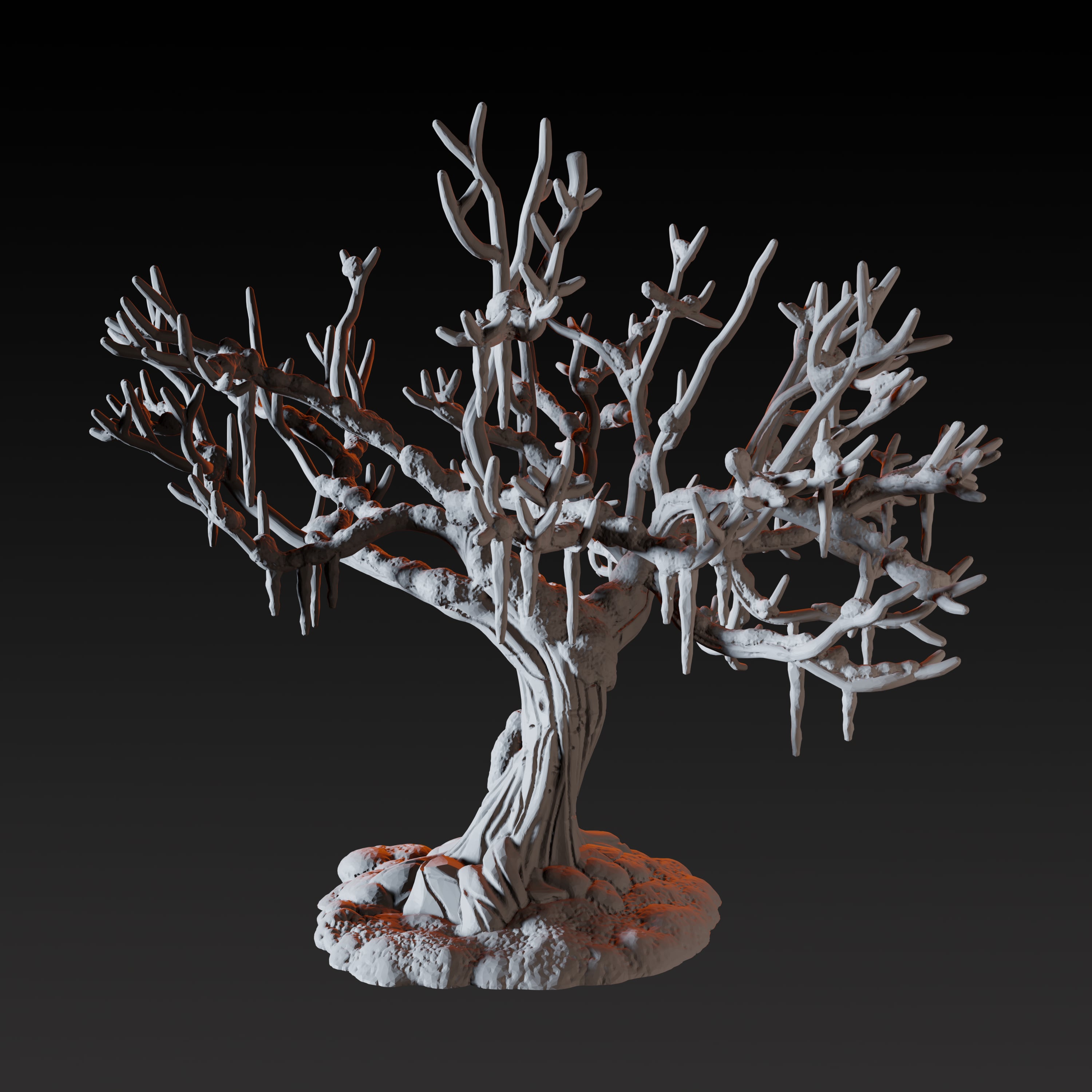 Bald Tree - Arctic Scatter Terrain Miniature for Dungeons and Dragons - Myth Forged