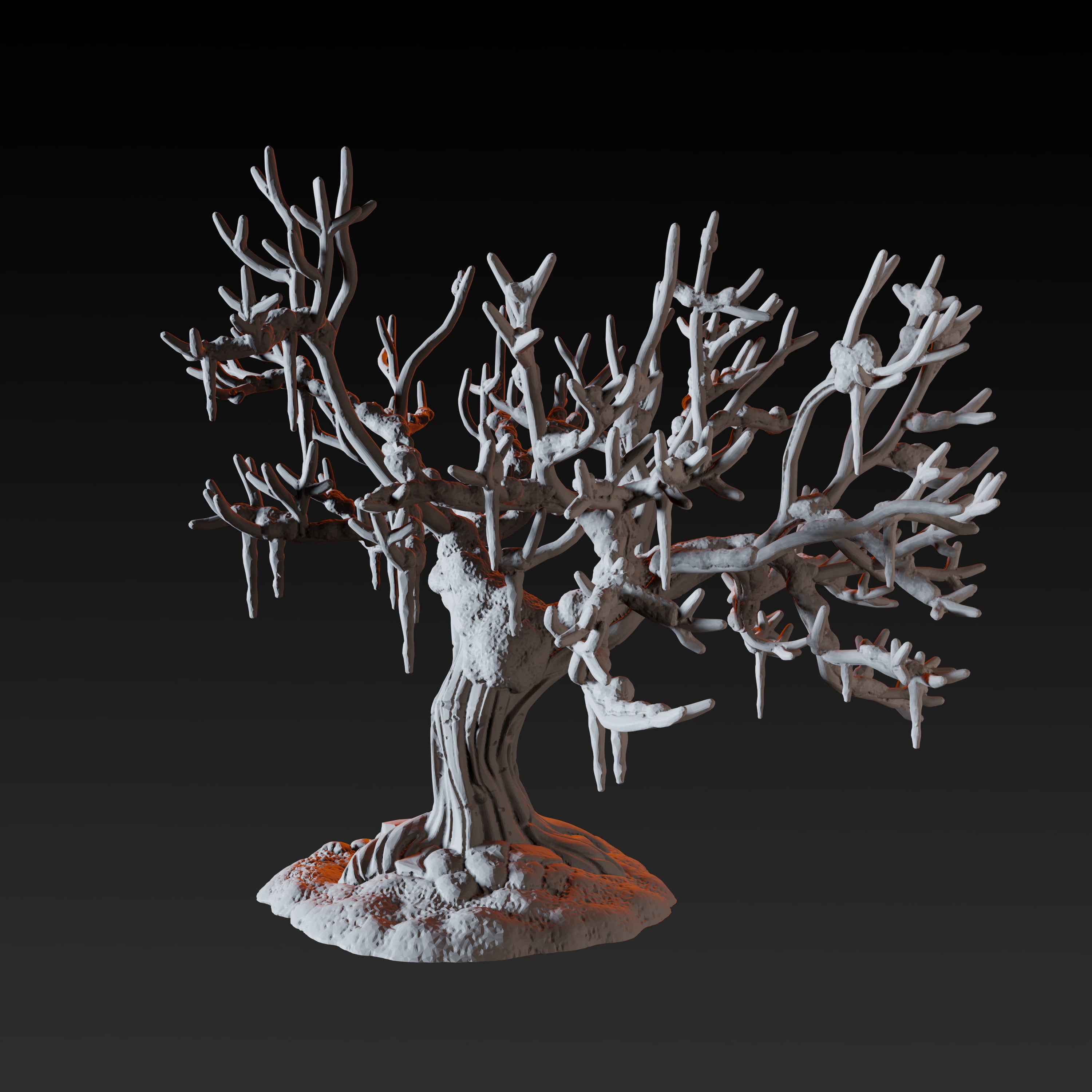 Bald Tree - Arctic Scatter Terrain Miniature for Dungeons and Dragons - Myth Forged