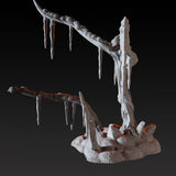 Bald Tree with Icicles Miniature for Dungeons and Dragons, Pathfinder or other TTRPGs