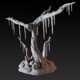 Bald Tree with Icicles Miniature for Dungeons and Dragons, Pathfinder or other TTRPGs